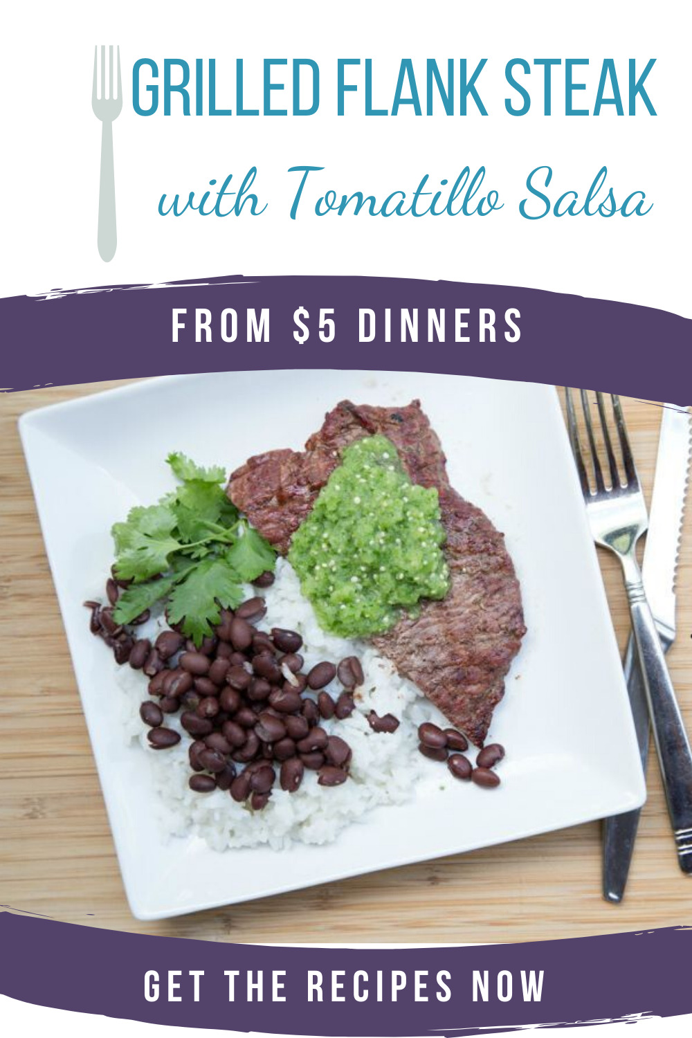 grilled flank steak with tomatillo salsa