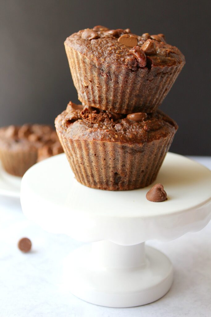 double chocolate zucchini muffins