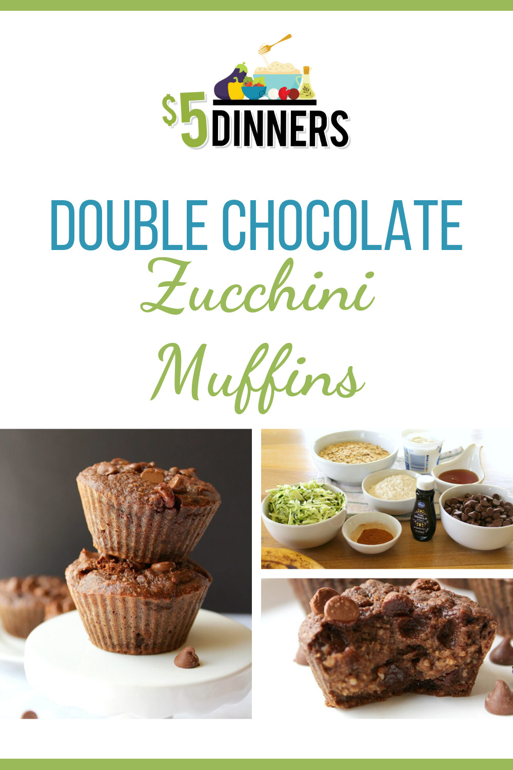 double chocolate zucchini muffins