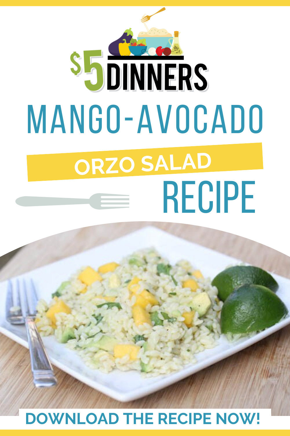 mango avocado orzo salad