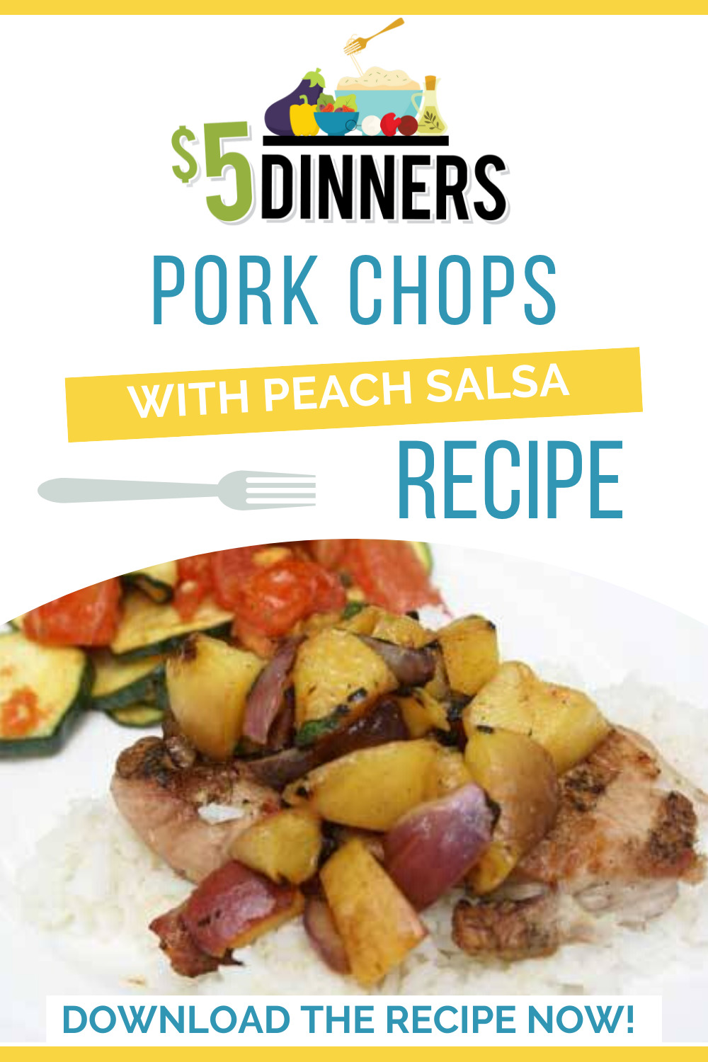 pork chops with peach salsa