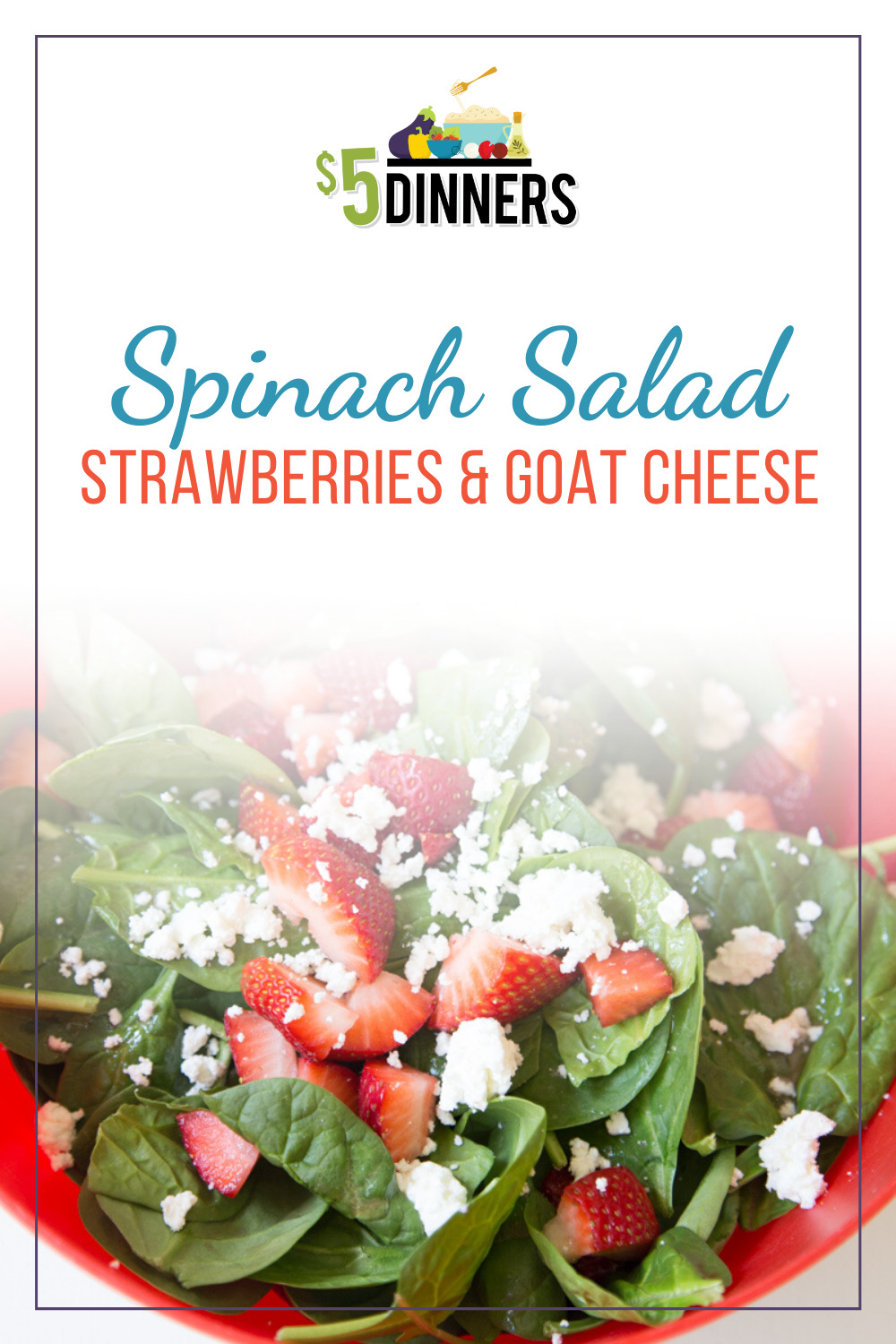 spinach salad with strawberries & goat cheese