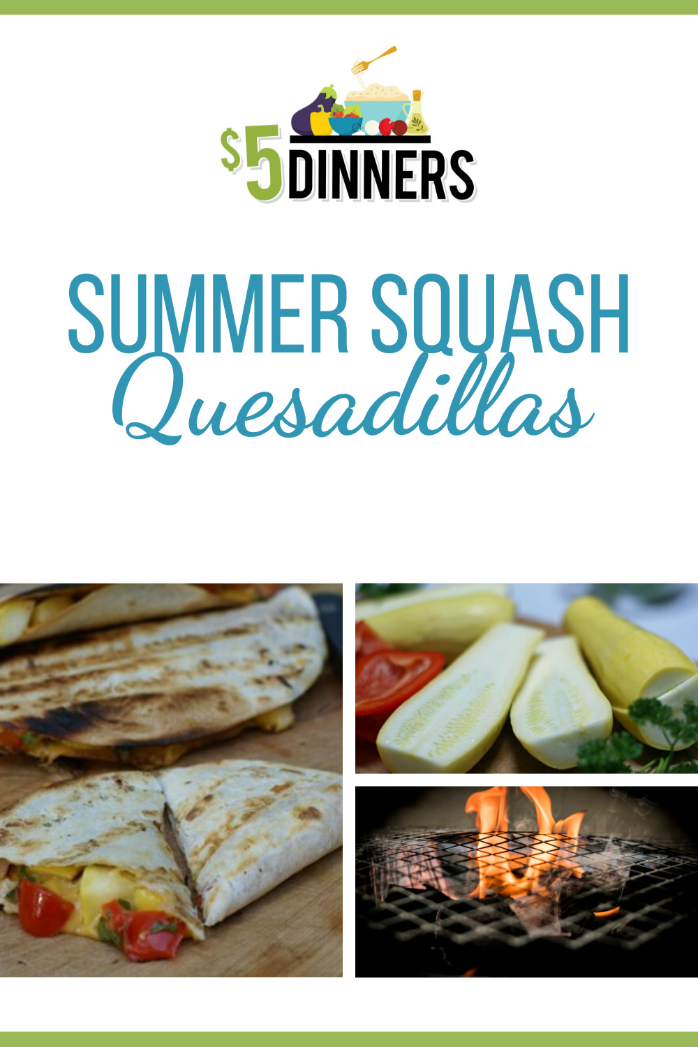 summer squash quesadillas