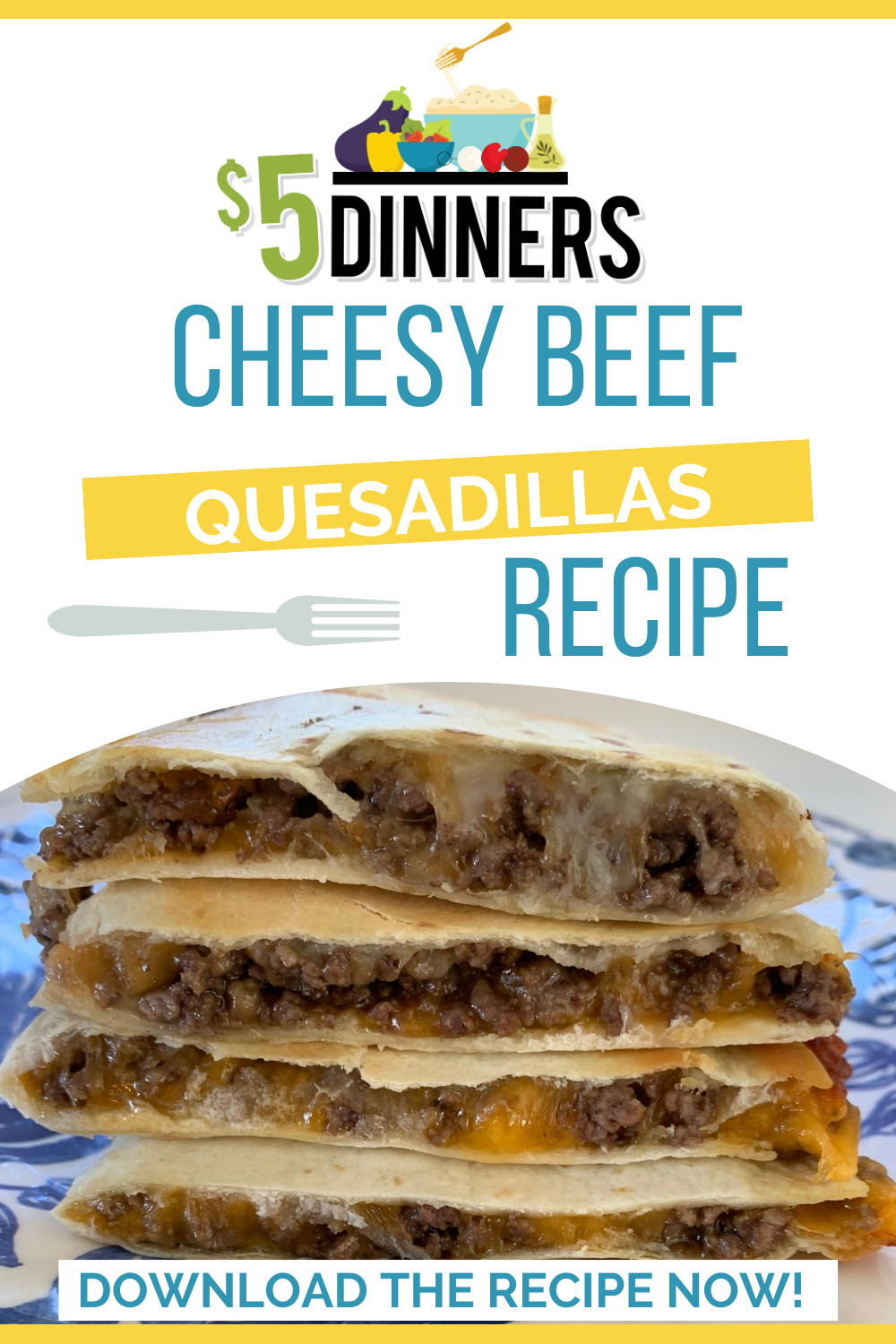 cheesy beef quesadillas