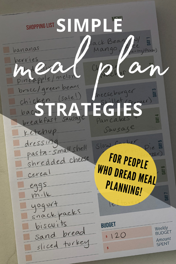 easy meal plan strategies