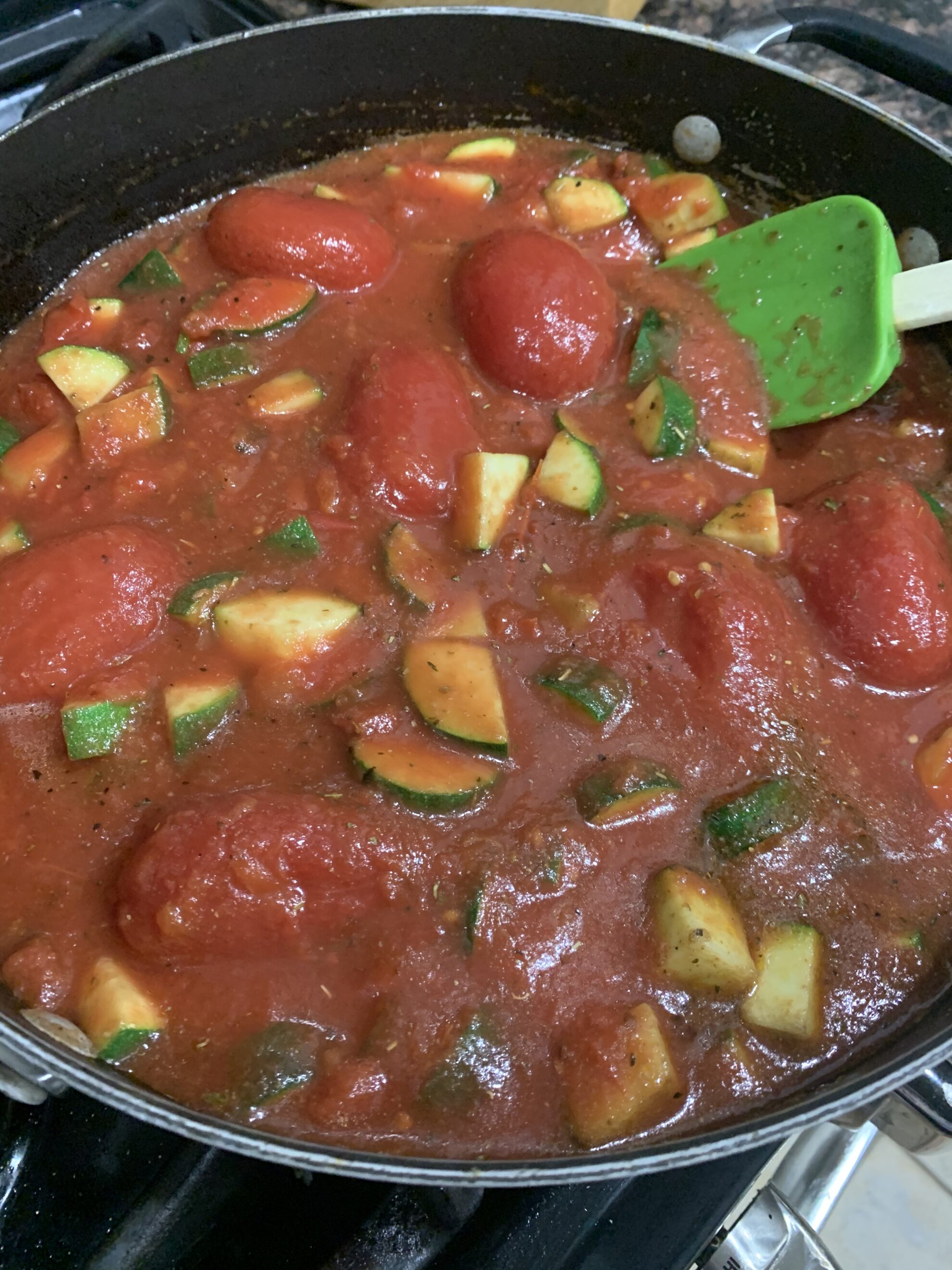 pasta with zucchini tomato sauce