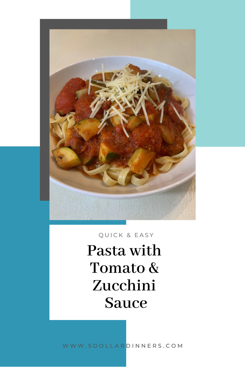 pasta with zucchini tomato sauce