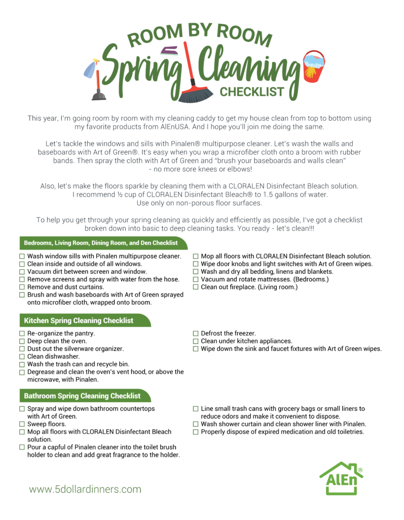 spring cleaning strategy checklist