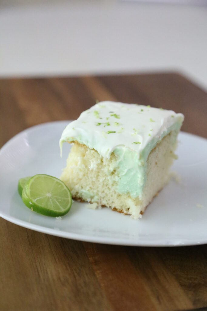 key lime poke cake