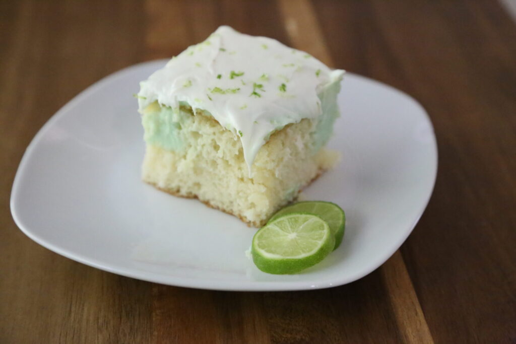 key lime poke cake