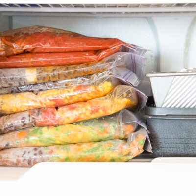 freezer meals in freezer