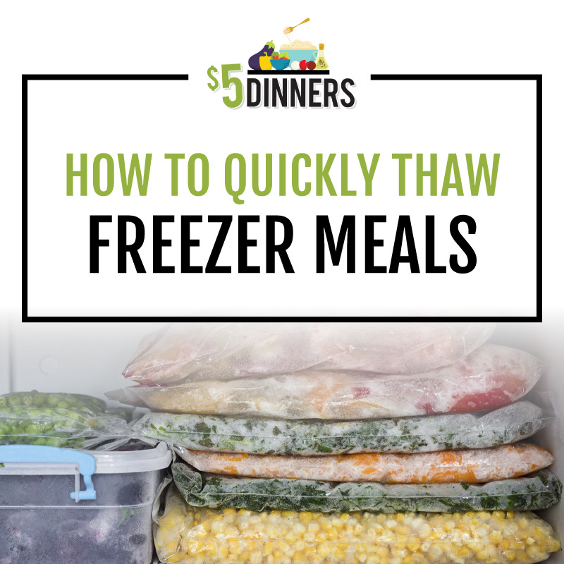 How to Quickly Thaw Freezer Meals on $5 Dinners