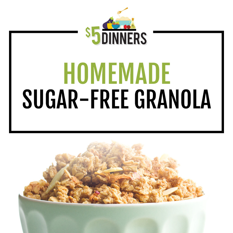 Homemade SugarFree Granola 5 Dinners