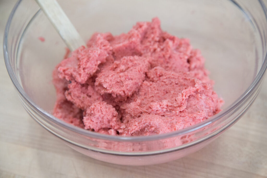 Sugar Cookies with Strawberry Frosting