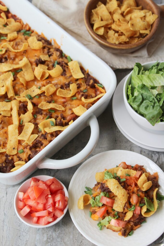 walking taco casserole recipe