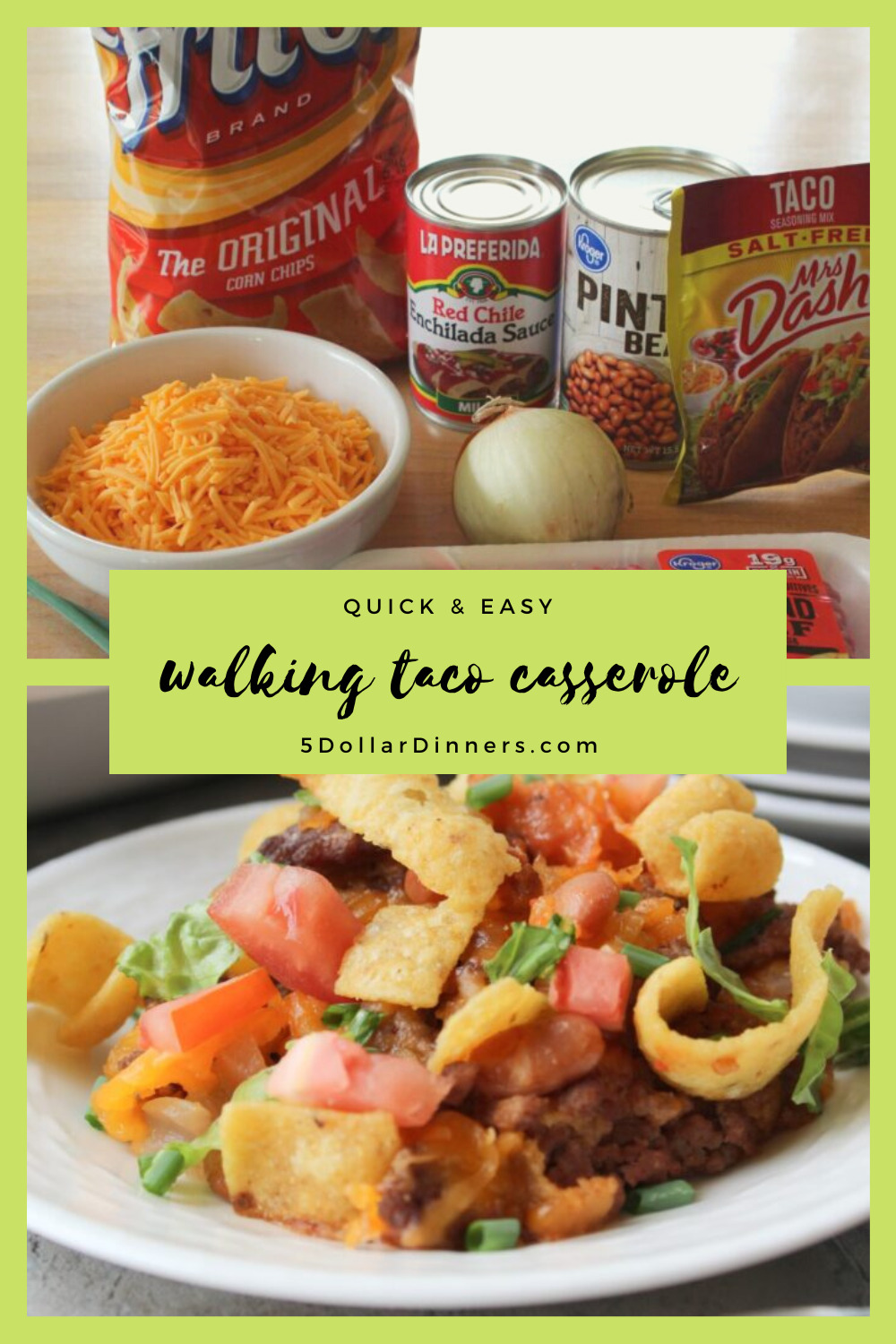 walking taco casserole recipe
