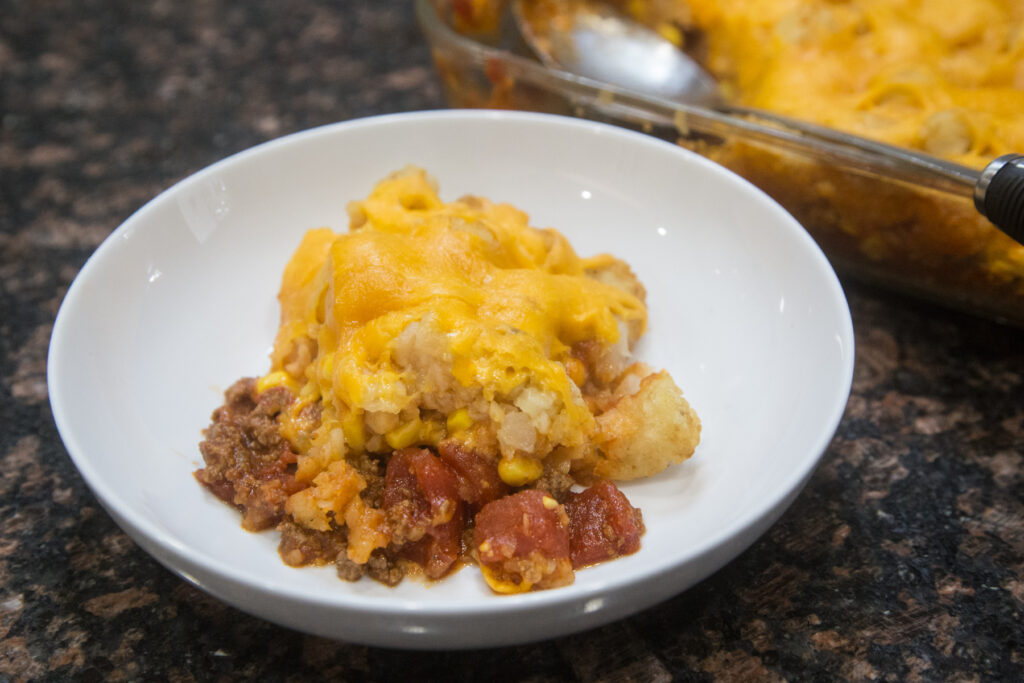 Chili Tater Tot Bake