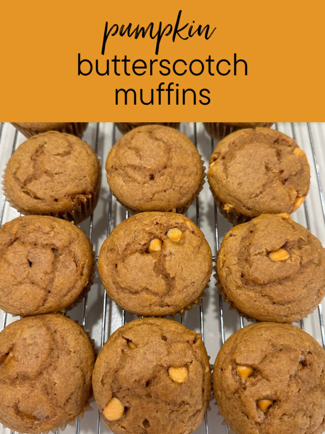 4-Ingredient Pumpkin Butterscotch Muffins