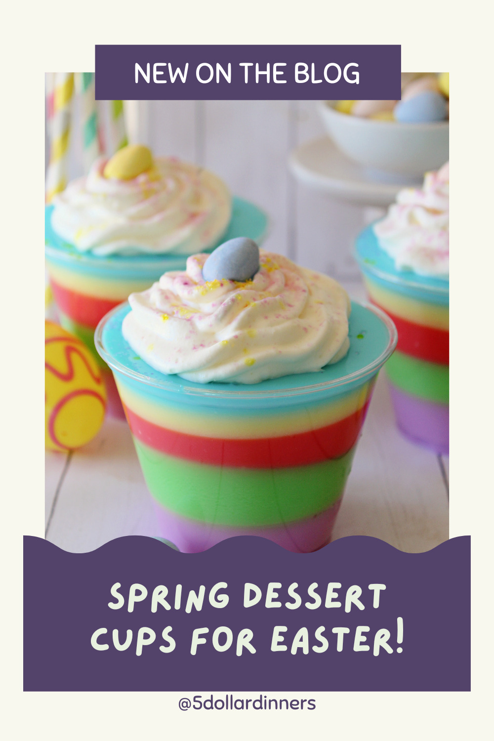 easter spring dessert cups 