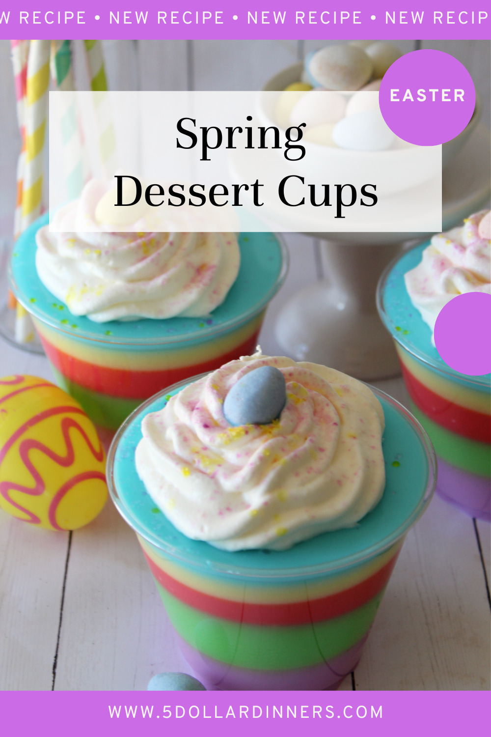 easter spring dessert cups