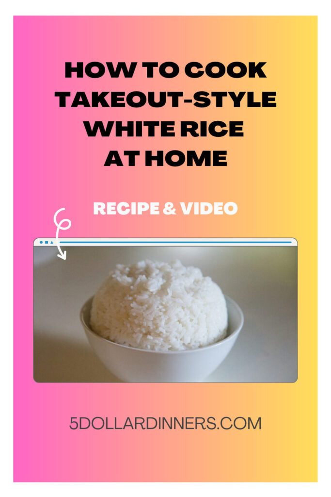 How to cook takeout white sticky rice at home
