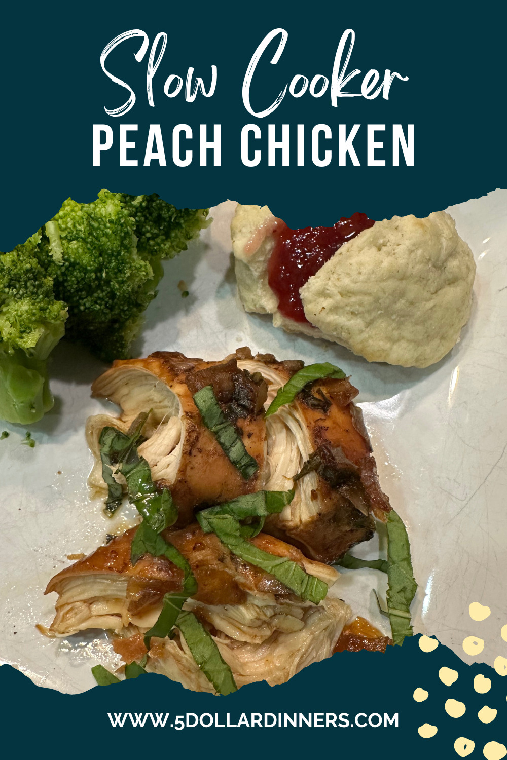 Slow cooker peach chicken 5 dinners recipes meal plans