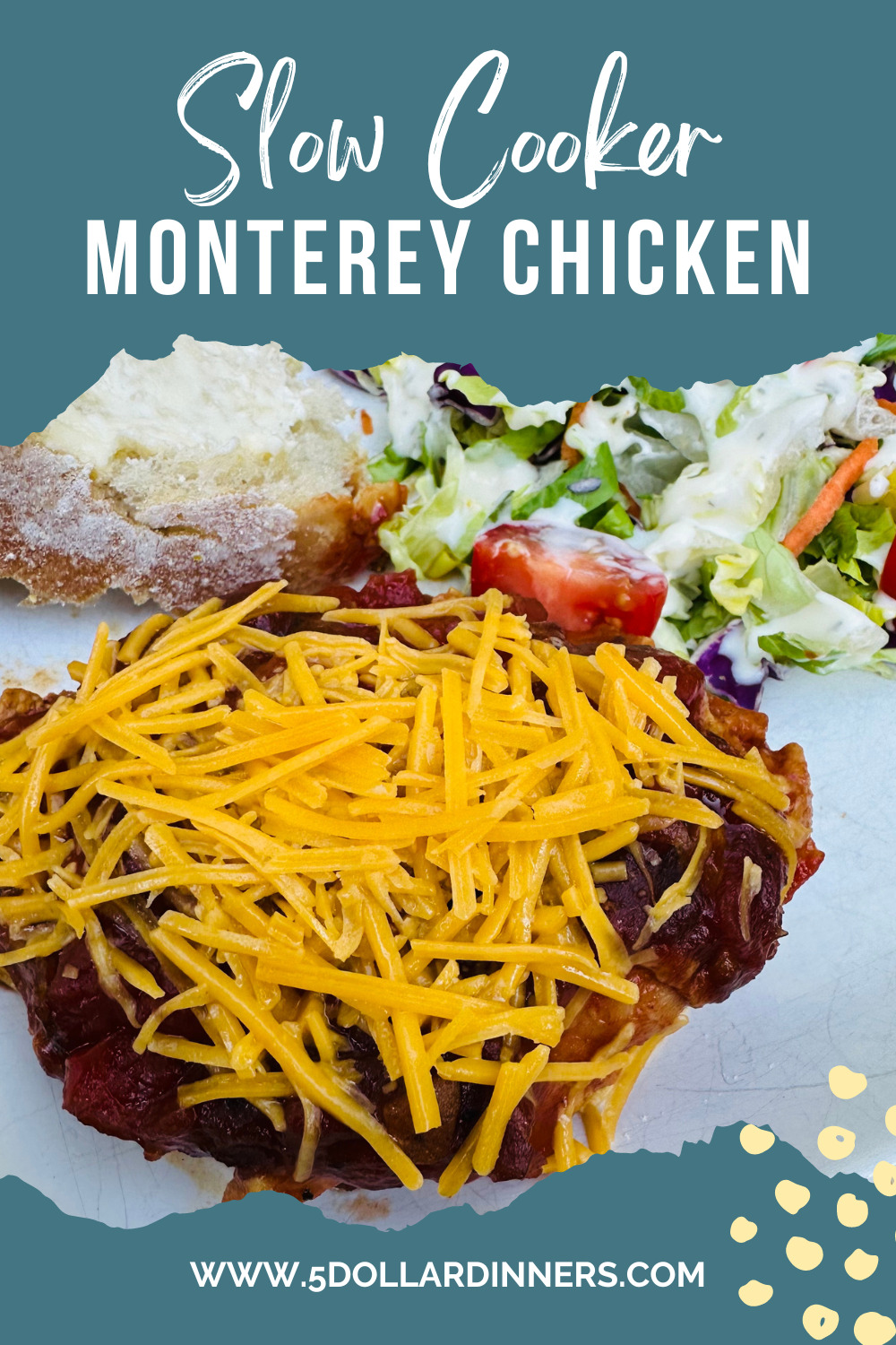 Slow Cooker Monterey Chicken 5 Dinners
