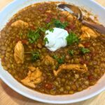 freezer friendly chicken lentil chili