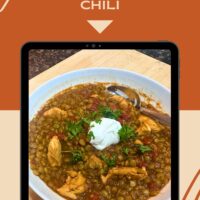 freezer friendly chicken lentil chili