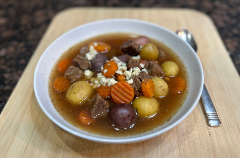 freezer friendly slow cooker steakhouse soup recipe