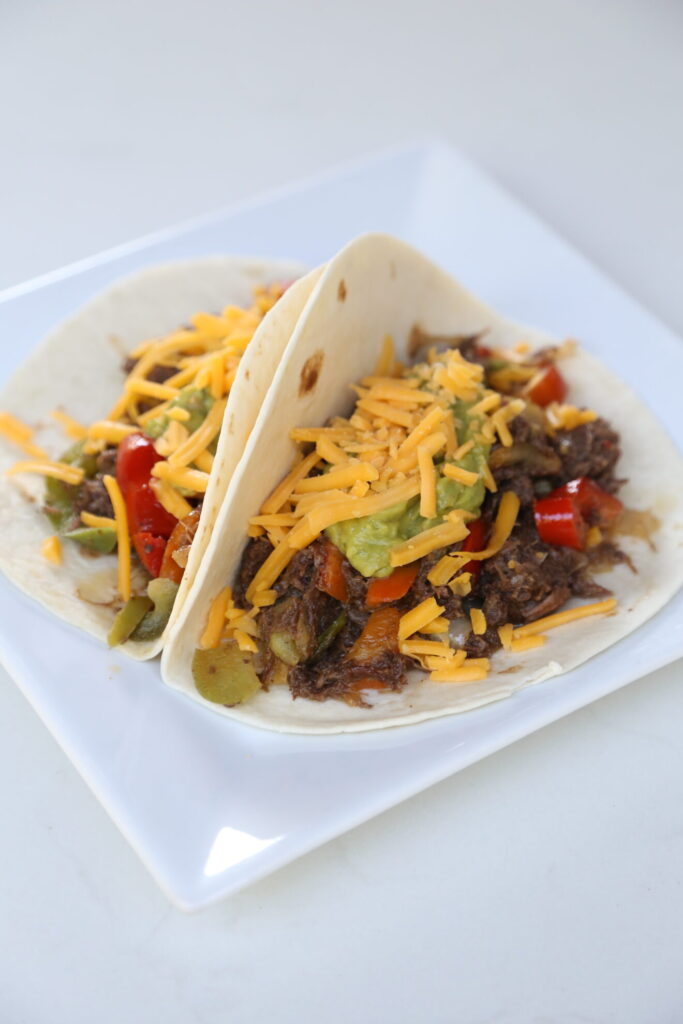 Freezer Friendly Slow Cooker Shredded Beef Fajitas