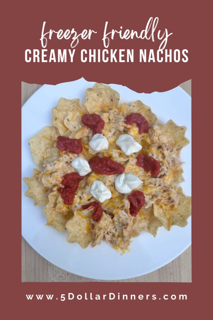 freezer friendly creamy chicken nachos